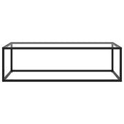 Tavolino da Salotto Nero con Vetro Temperato 120x60x35 cm 322883