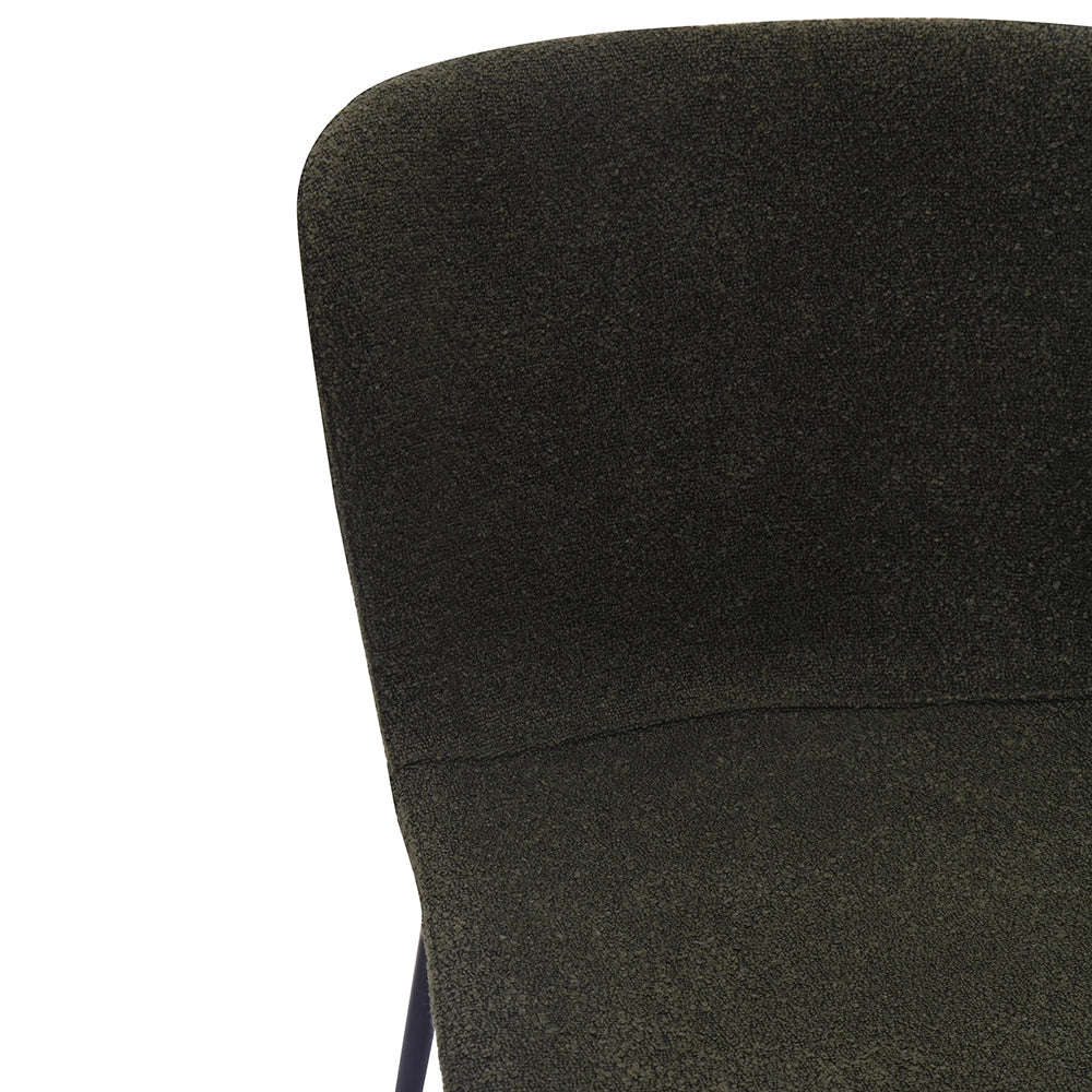 Sedia da pranzo moderna con schienale alto - Xylo - Tessuto e gambe in metallo (3 colori)