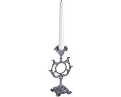 Standarizzazione candele candelabro - antico - per candele Ø 4 cm - 28,5 cm - argento