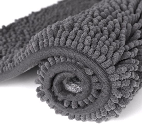 Matrimoniale chenille badmat, 75 x 120 cm, assorbente e con superficie antiscivolo per la camera da bagno, mattonella chenille morbida, mattonella da doccia lavabile per doccia, vasca e decorazione bagno
