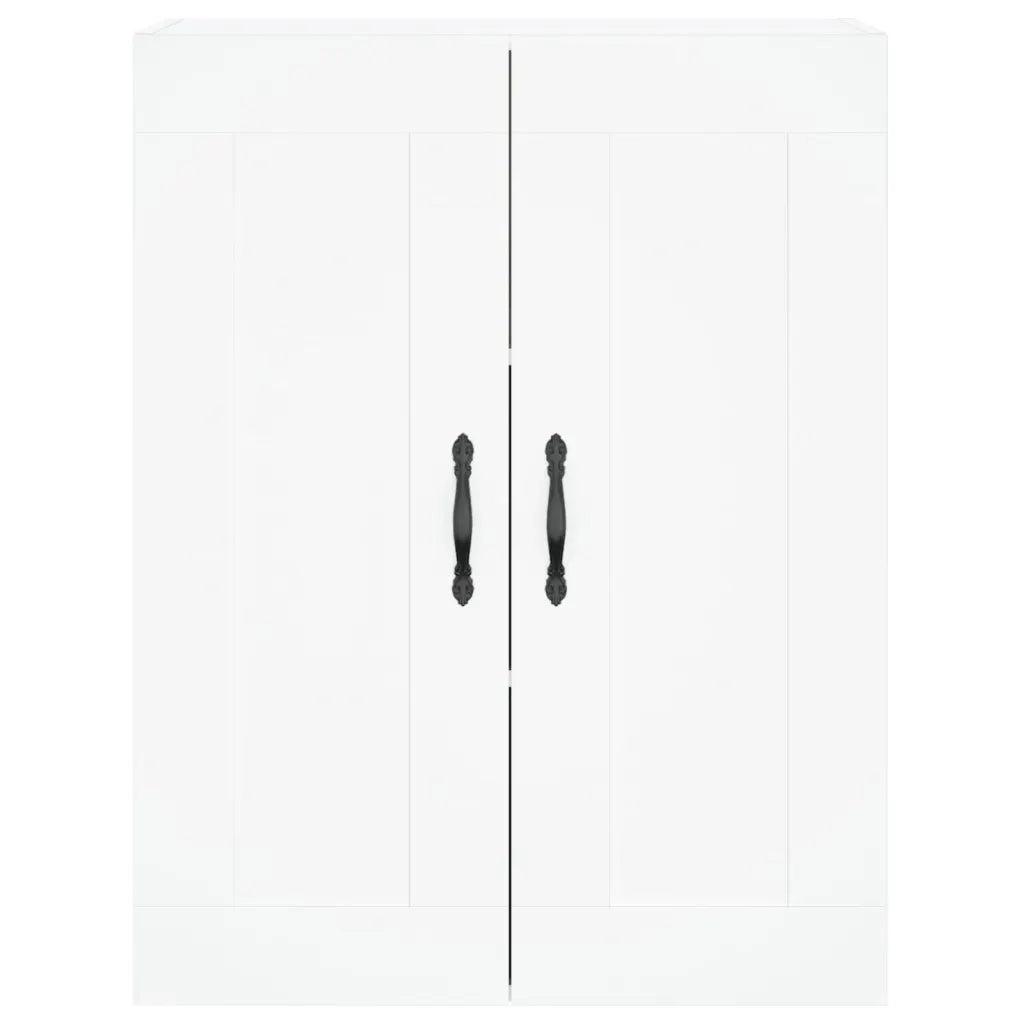 Credenza-Buffet-Armadio da cucina Bianca 69,5x34x180 cm in Legno Multistrato 759253