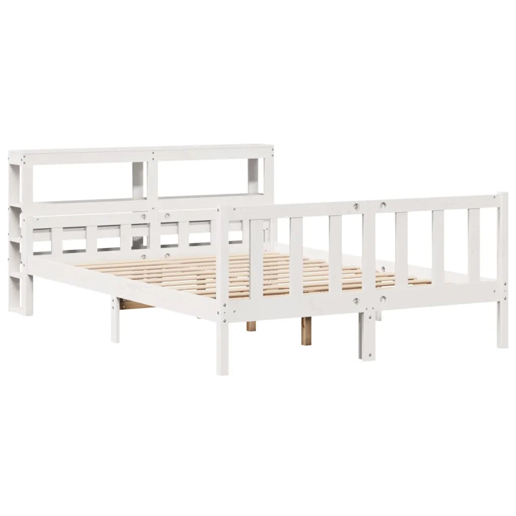 Letto senza Materasso Bianco 150x200 cm Legno Massello di Pino 3305907
