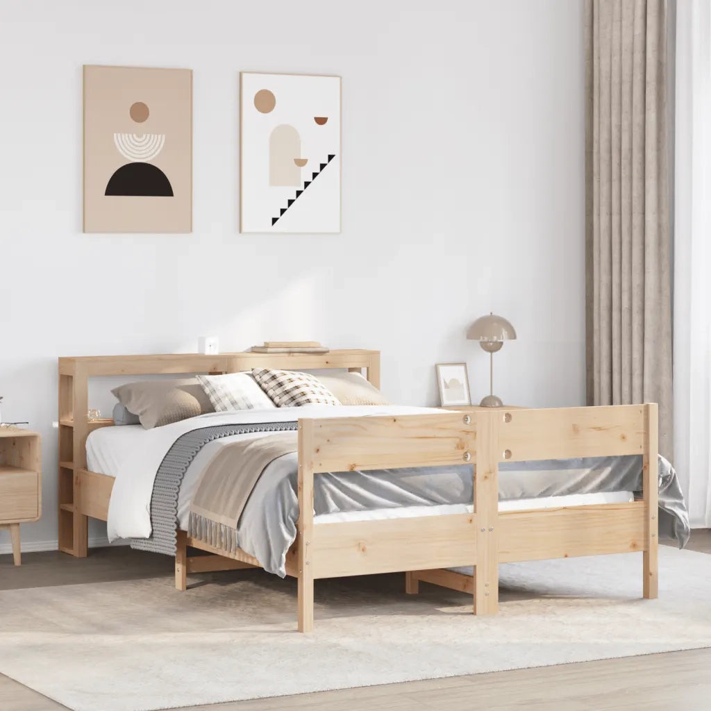 Letto senza Materasso 120x190 cm in Legno Massello di Pino