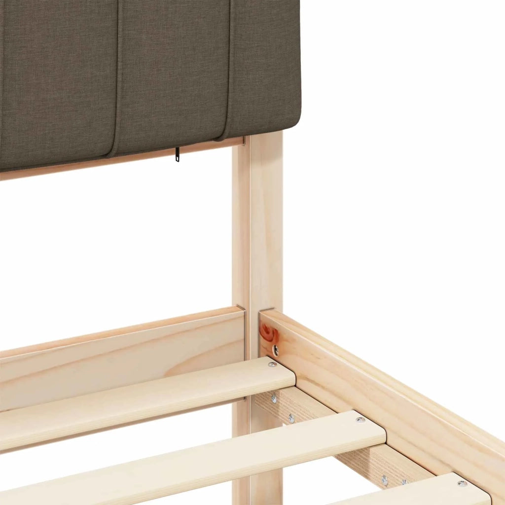 Letto con Testiera Rivestita-Struttura Letto con Testiera Talpa 75 x 190 cm Pino massello 893184