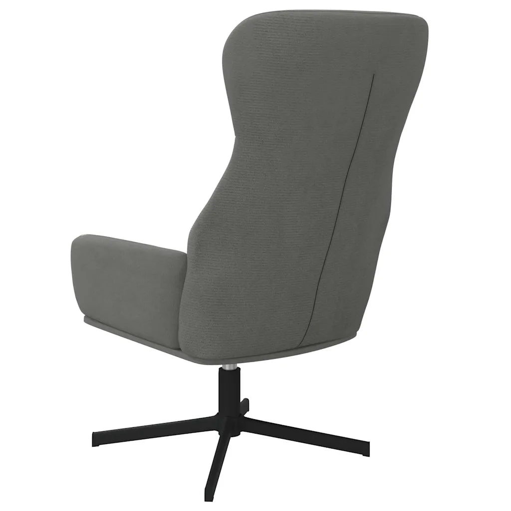 Sedia Relax Grigio Scuro in Velluto 341109