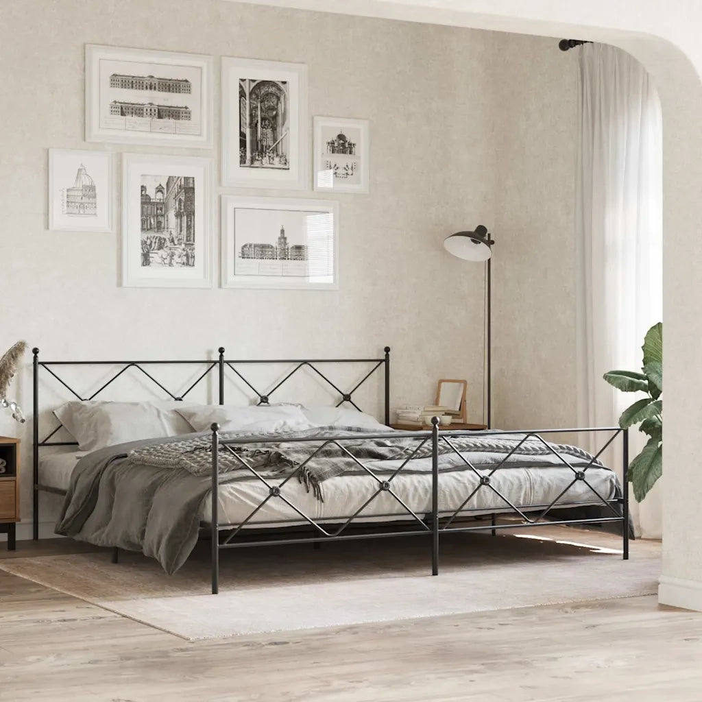 Testiera | Testata di Ricambio in Metallo Nero 200 cm