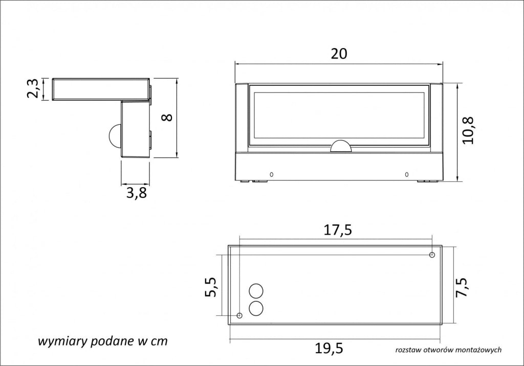 Applique esterna LED 21W con sensore antracite IP65