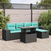 Set Divano da Giardino 6pz con Cuscini Grigio Polyrattan Acacia 3327927