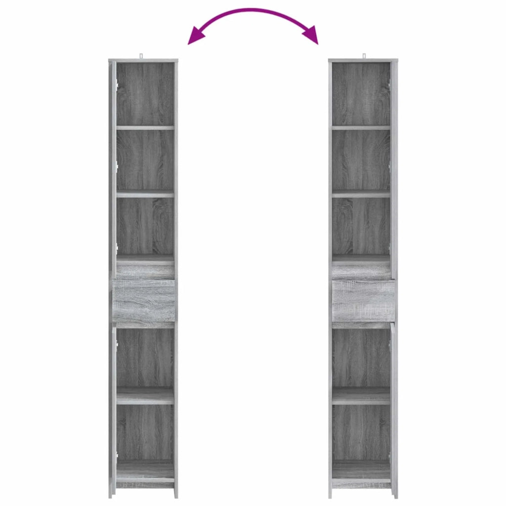 Mobile da Bagno Sonoma grigio 30 x 33 x 190 cm 890757