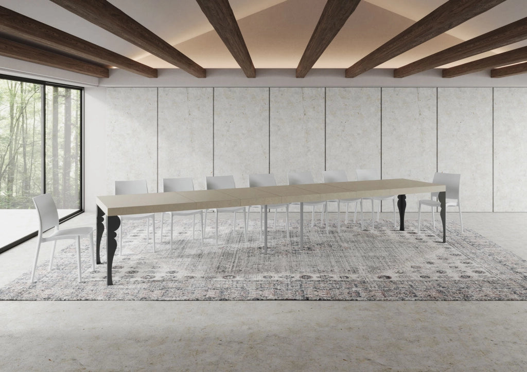 Tavolo Allungabile 200-460x90x77 cm Paxon Premium Cashmere Telaio Antracite