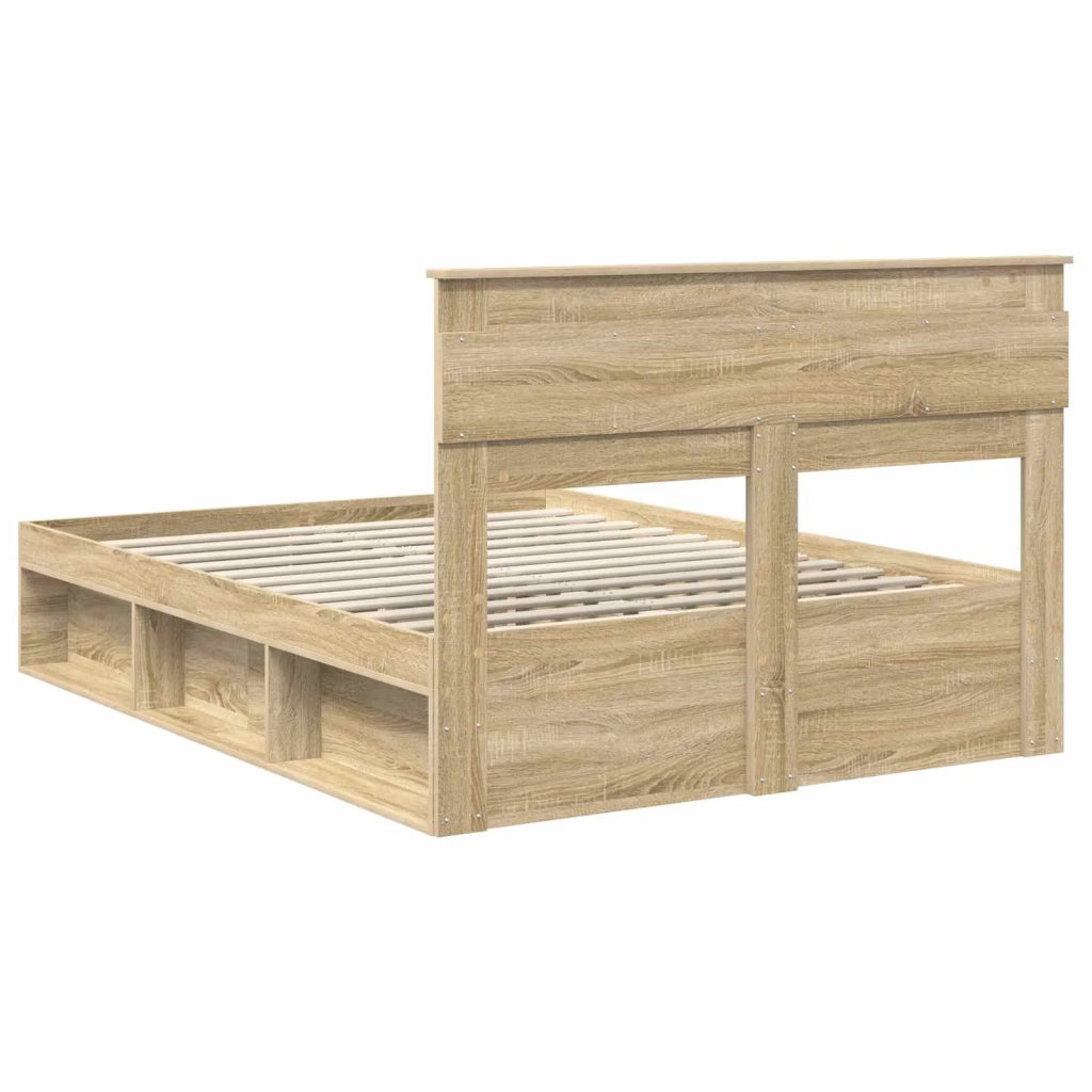 Struttura del letto-Giroletto Rovere Sonoma 150 x 200 cm Pino massello 945321