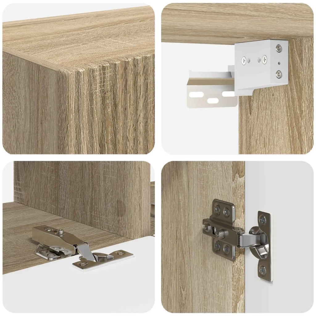 Set mobile TV 6 pz-Credenza per TV Rovere Sonoma Legno multistrato 494171