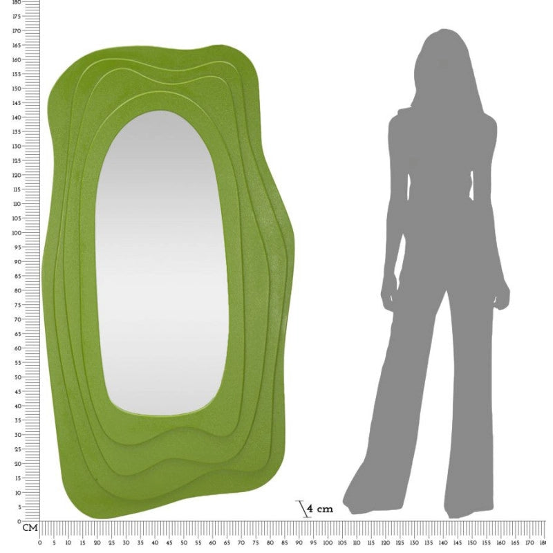 Specchio Da Muro Dafne Verde cm 90x4x165