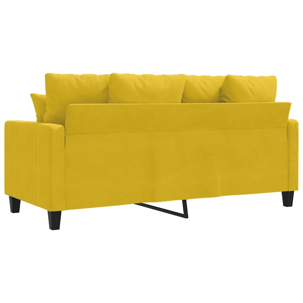 Divano a 2 Posti-Sofa 2 Posti giallo 140 cm in Velluto 132277