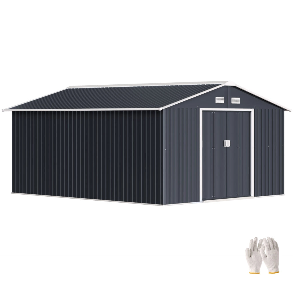 Capanno da Giardino ¨C Zephmum ¨C Grigio Acciaio Zincato 12.4m2