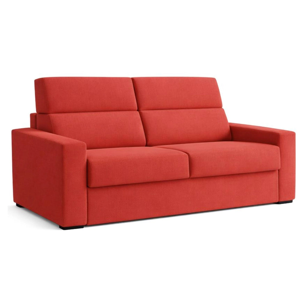 None, Divano Letto 2 Posti Sfoderabile Made in Italy, 180x95 cm Arancione