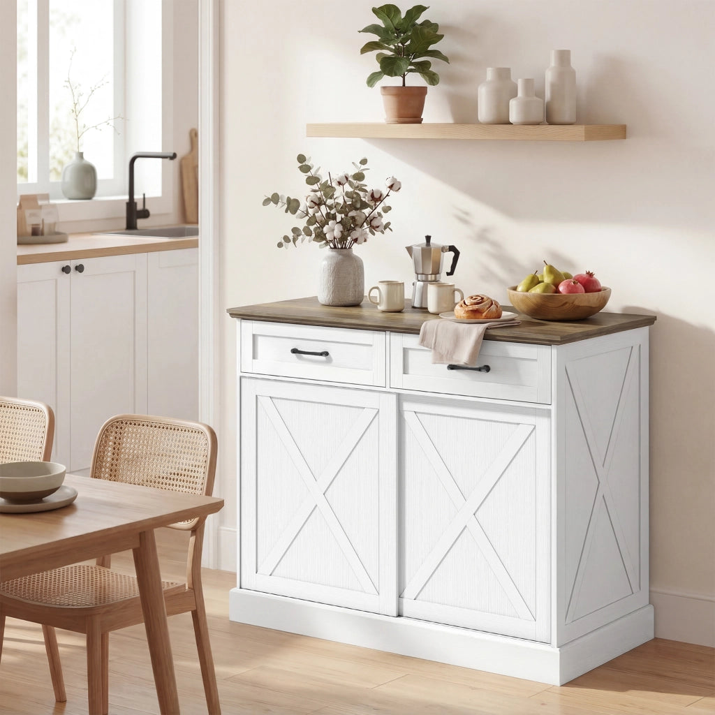 Tavolo da cucina con isola ¨C zephmum ¨C bianco