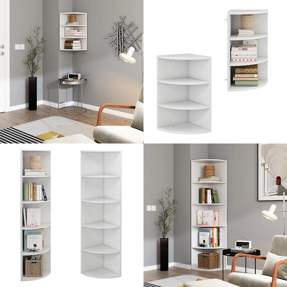 Vicco Libreria Bianco 40 x 180 cm con 5 scomparti