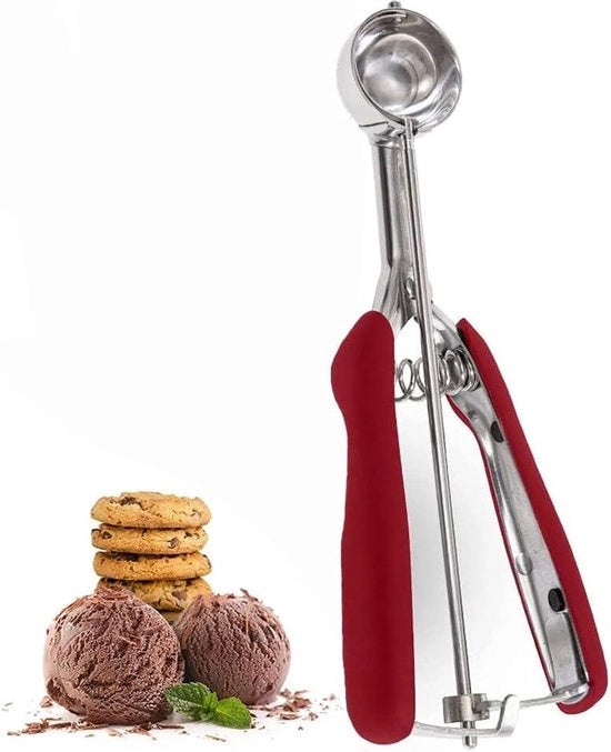 Scoopa per biscotti e ghiaccio in acciaio inossidabile 304 5 cm - Con molla regolabile - Per ghiaccio, biscotti e impasti