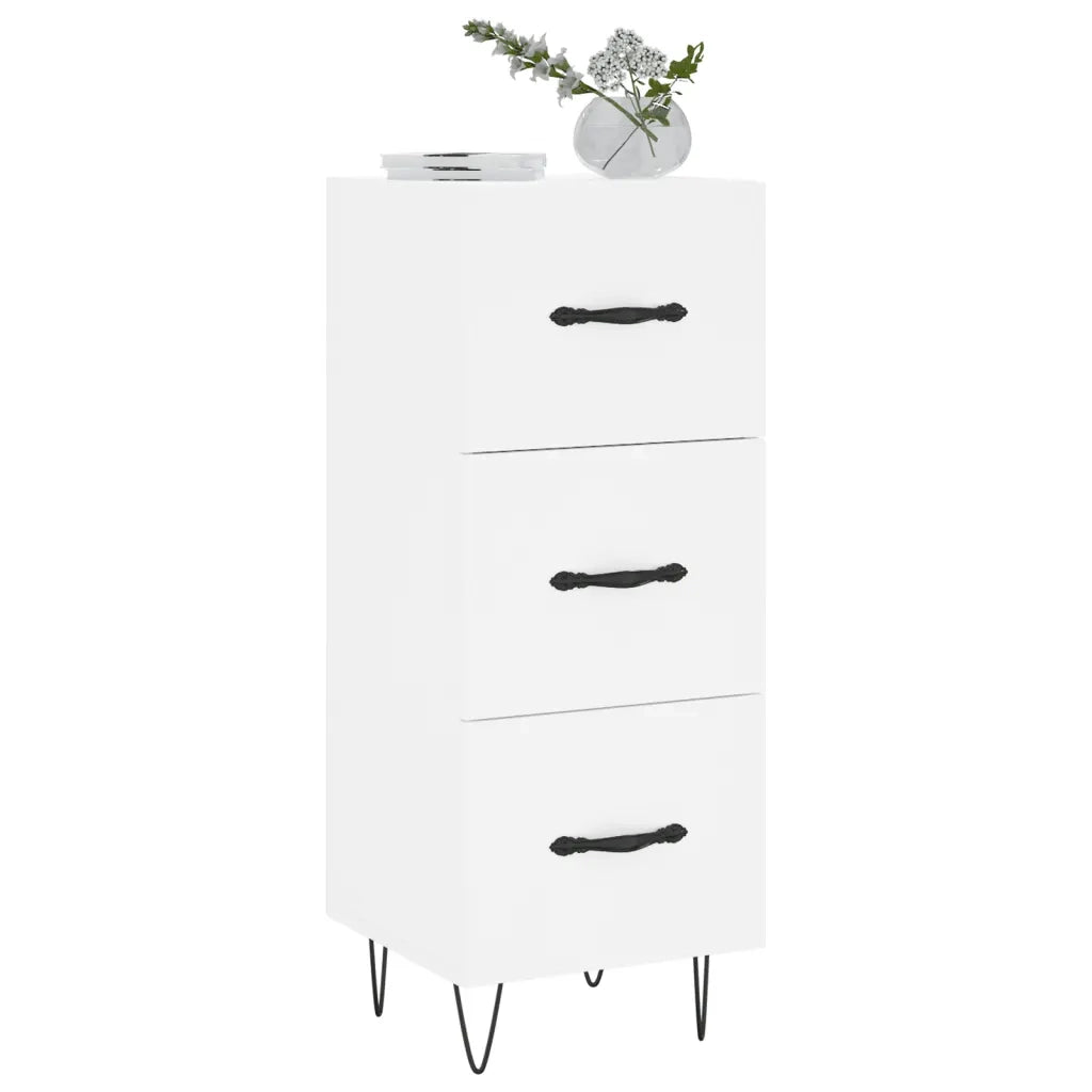 Credenza | Madia | Buffet da pranzo | Armadio da pranzo Bianca 34,5x34x90 cm in Legno Multistrato