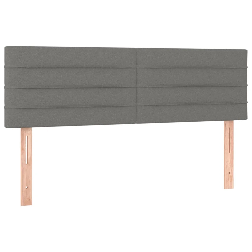 Testiera a LED Grigio Scuro 144x5x78/88 cm in Tessuto 3121751
