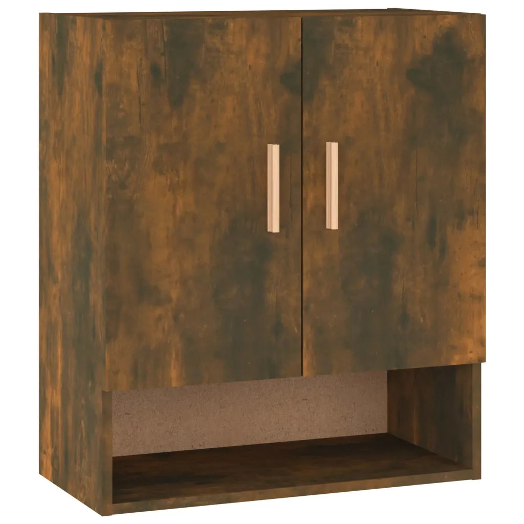 Armadietto a Muro Rovere Fumo 60x31x70 cm in Legno Multistrato 817585