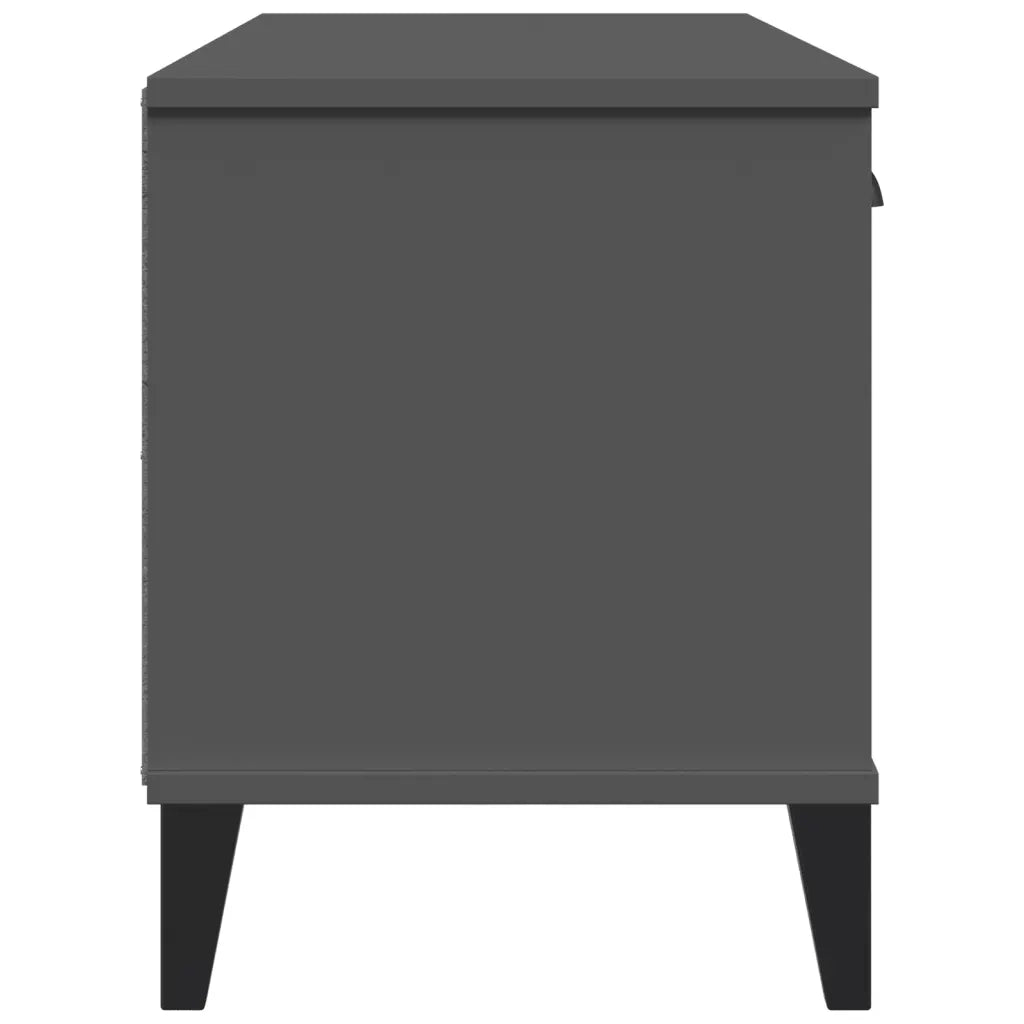 Panca Porta Scarpe | Scarpiera | Mobile per scarpe VIKEN Antracite 106x35x45cm Legno Multistrato