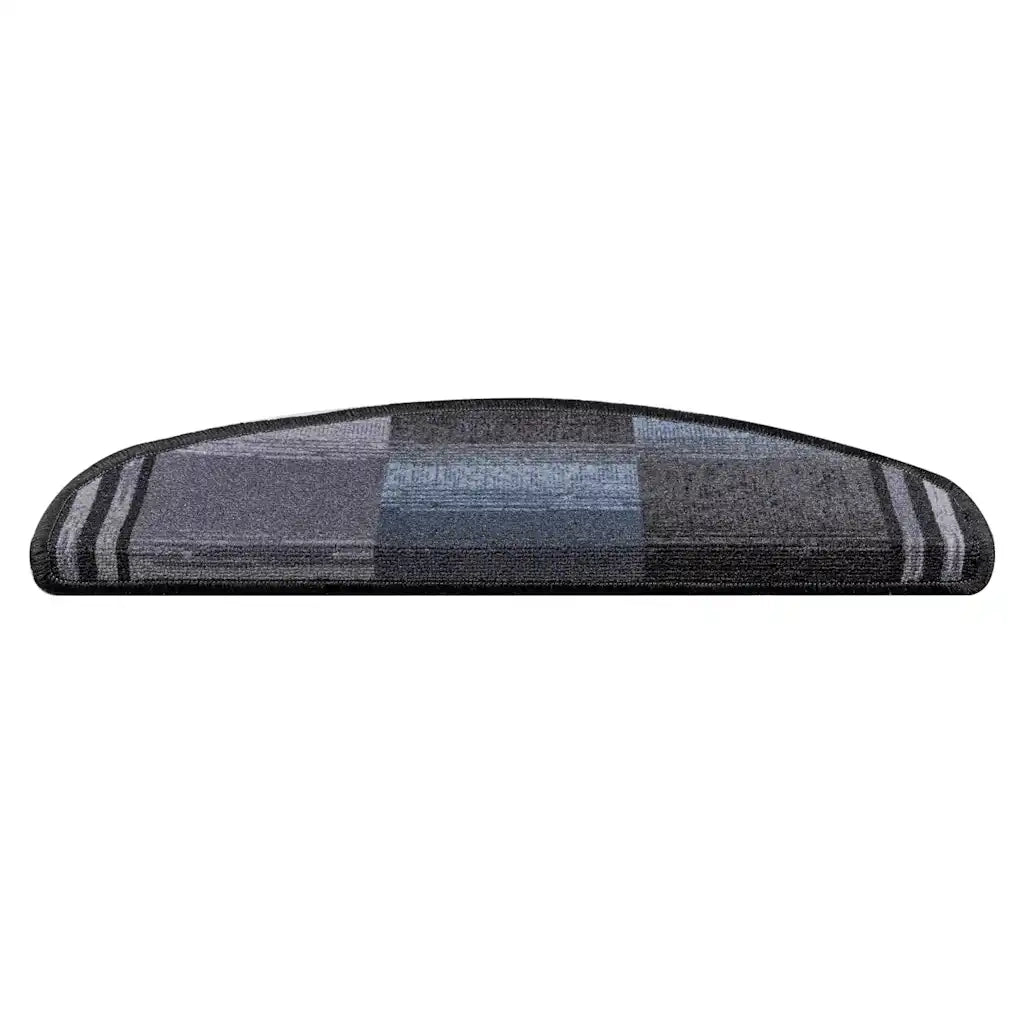 Tappetini per Scale Autoadesivi 10 pz | Gradini per Scale 65x21x4 cm Nero e Grigio