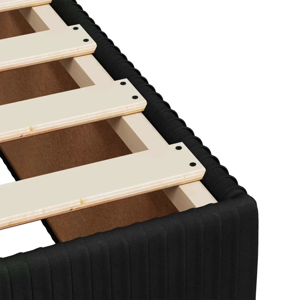 Letto box spring con materasso Nero 120 x 200 cm Velluto 3451663