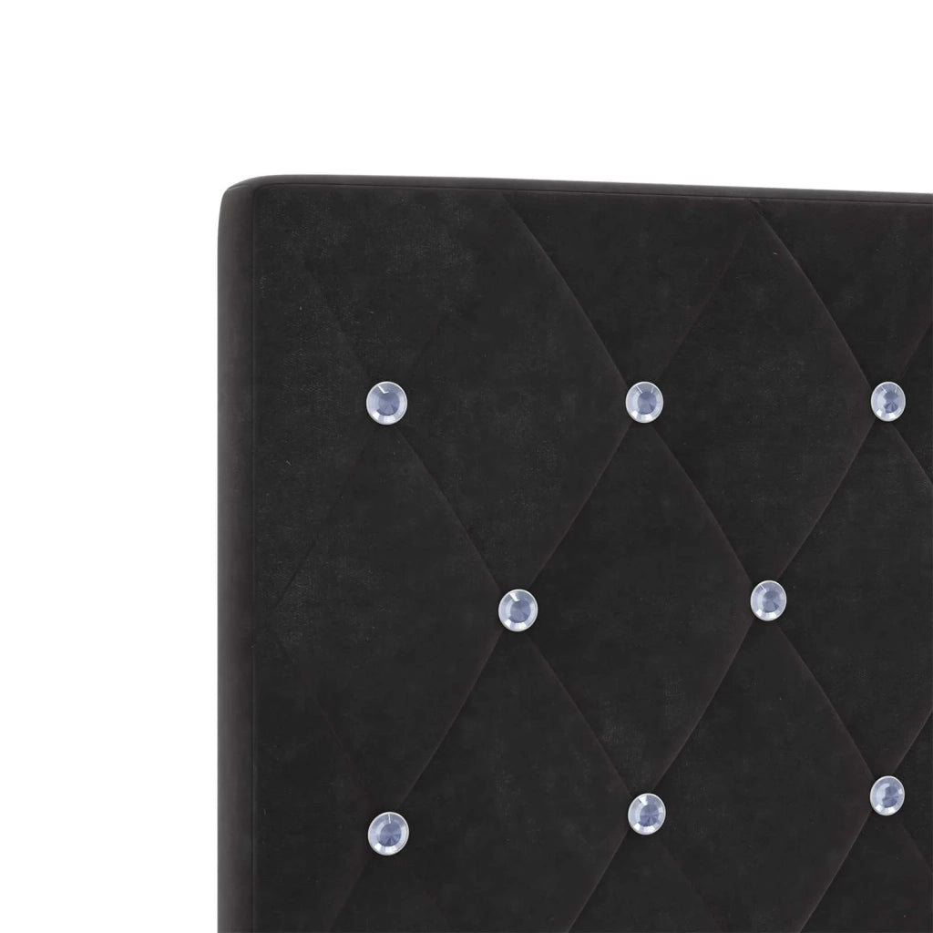 Letto box spring con materasso Nero 200 x 200 cm Velluto 3453205