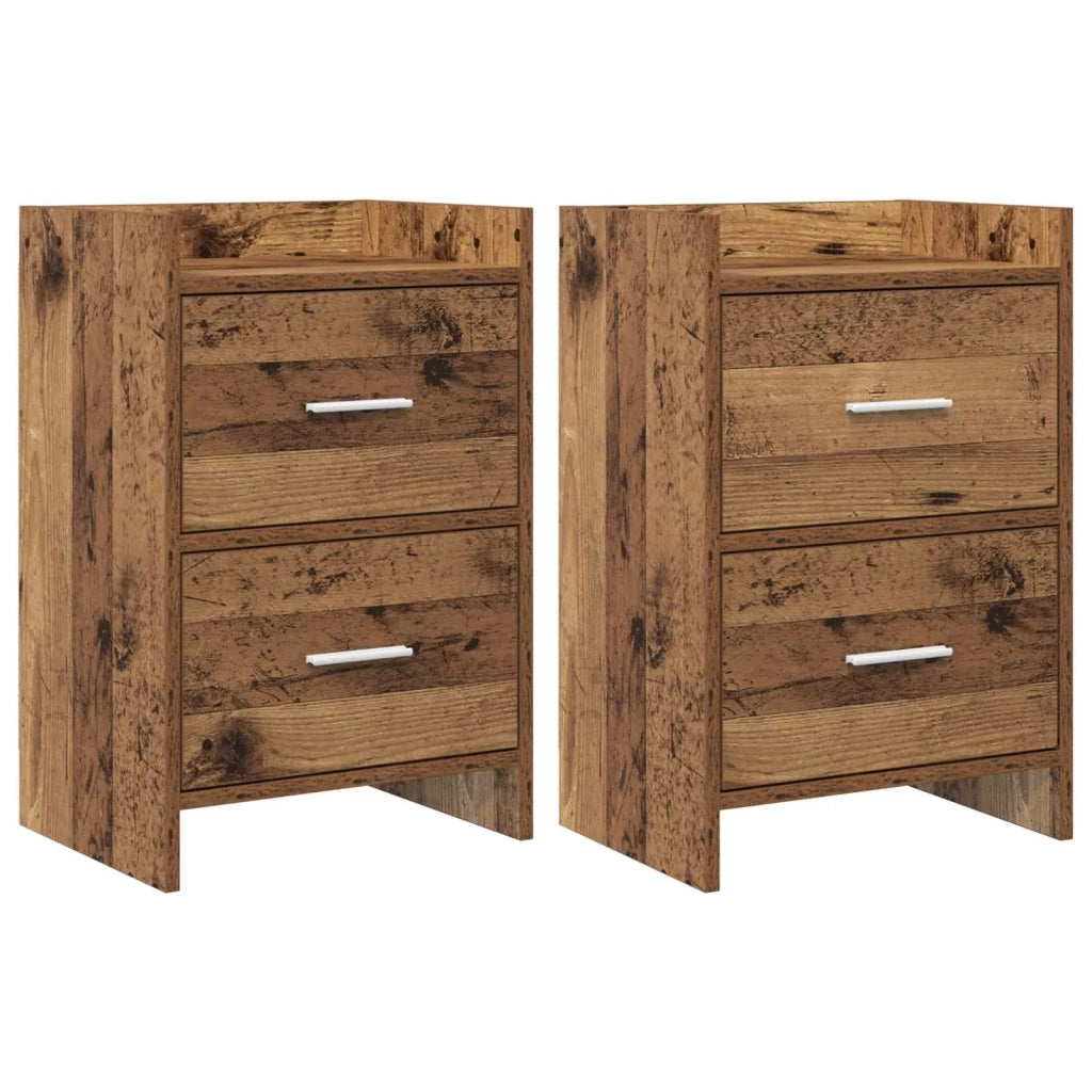 Comodini 2 pz Legno antico 40 x 30 x 60 cm Legno ingegnerizzato 8010976