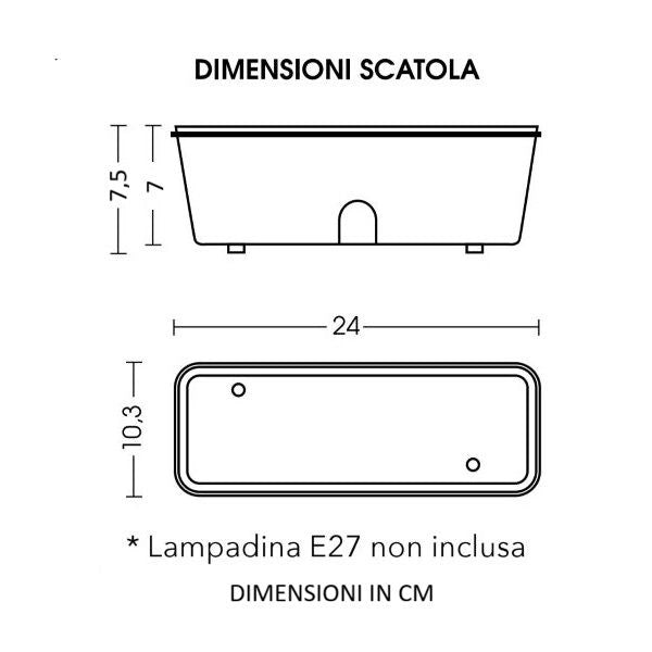 LAMPADA DA PARETE A INCASSO PER ESTERNO 1XE27 WALLBEAM MORETTI