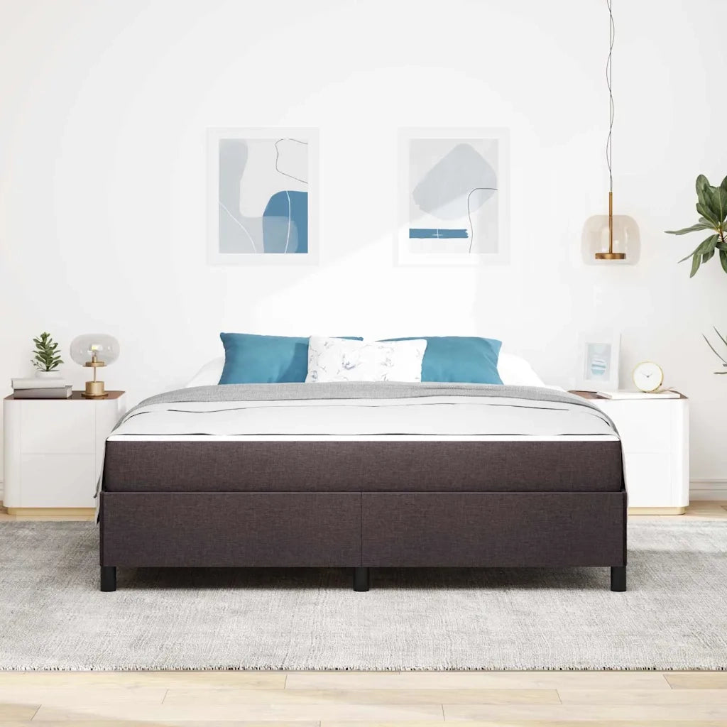 Letto a molle Marrone Scuro 180 x 200 cm Tessuto 3398881