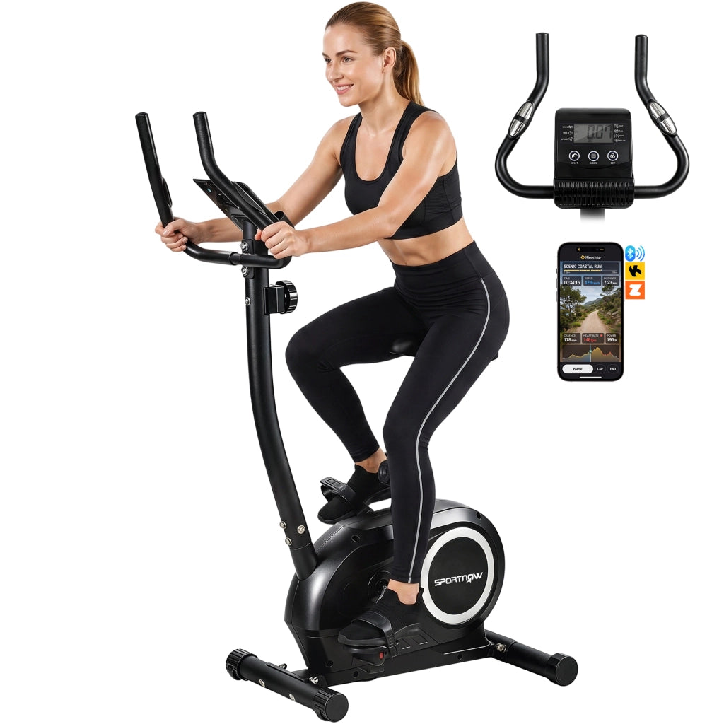 Ciclismo Indoor Bicicletta da Allenamento ¨C Zephmum ¨C Regolabile in Altezza con App e Monitor LCD