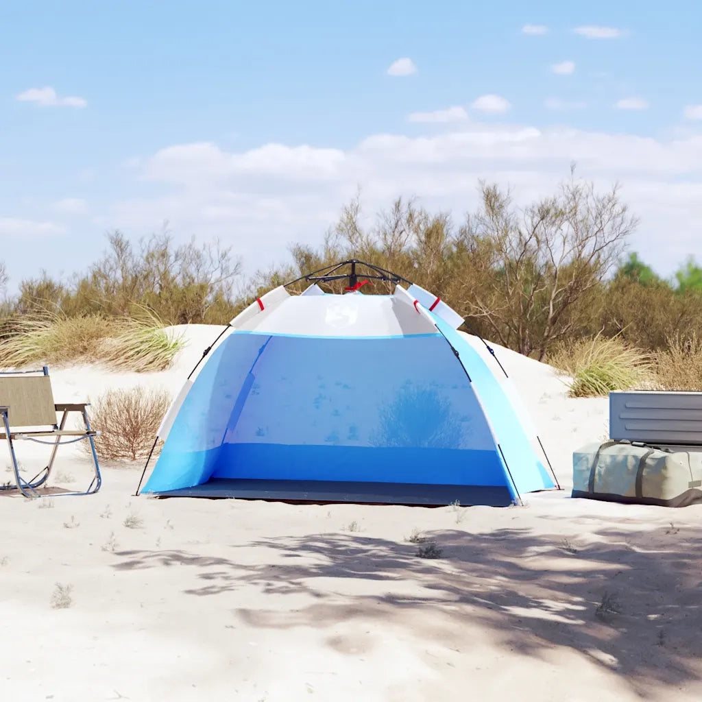 Tenda da Spiaggia 2 Persone-Tenda da campeggio Azzurro Rilascio Rapido Impermeabile 394603