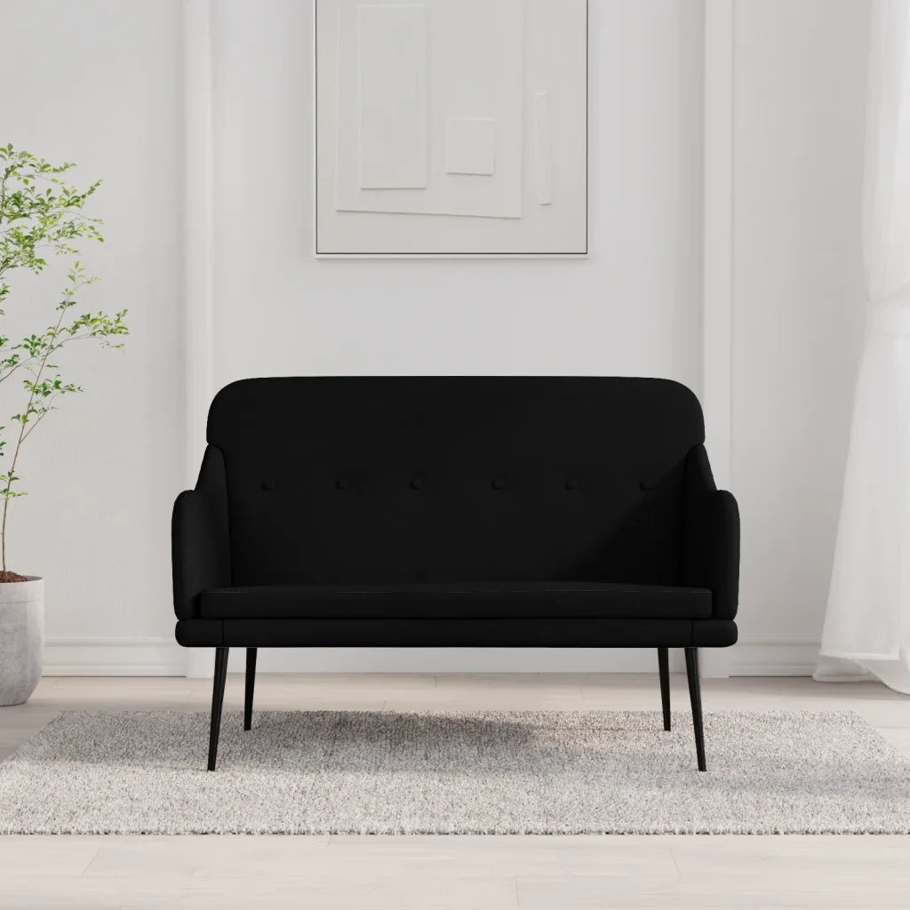 Panca Nera 110x76x80 cm in Tessuto 351485