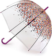 Paraplu trasparente con stampa Scatter Hippie - 1 pezzo - 84 cm