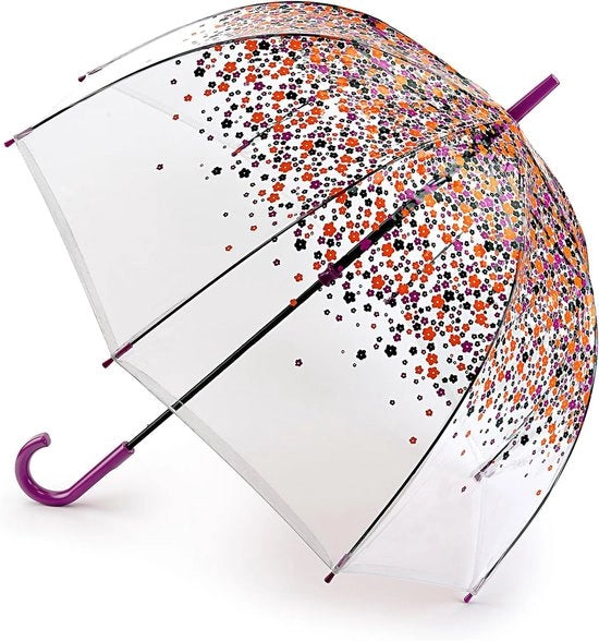 Paraplu trasparente con stampa Scatter Hippie - 1 pezzo - 84 cm