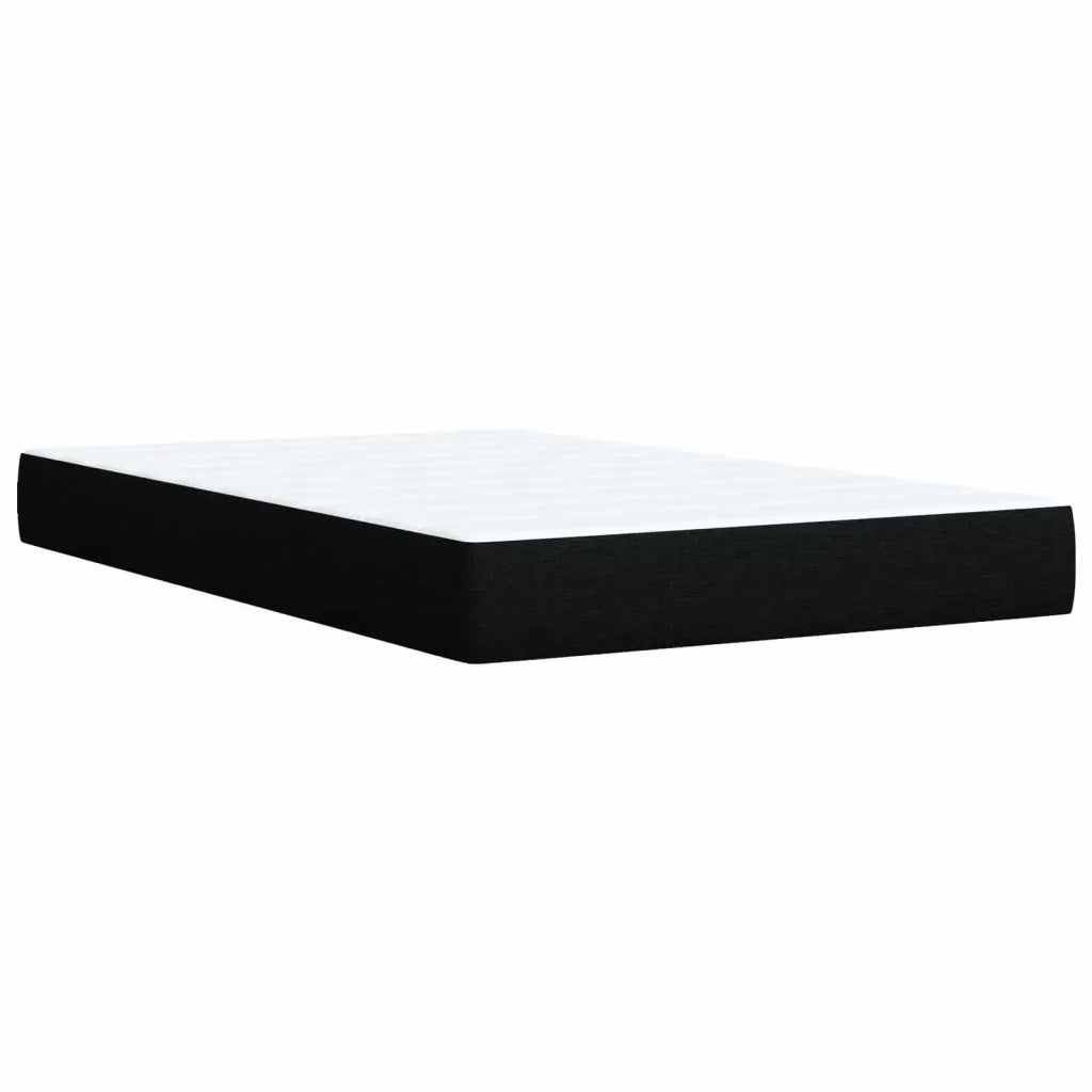 Letto box spring con materasso Nero 120 x 190 cm Tessuto 3453839