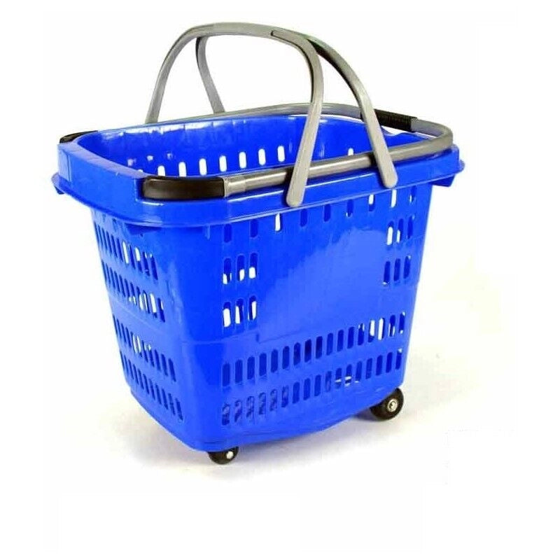 MAURY'S CESTA TROLLEY BLU 50 LT CON RUOTE 56X43X41 CM