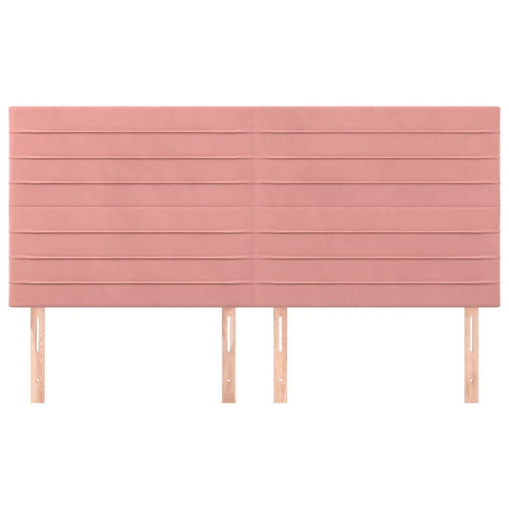 Testiera Rosa 180x5x118/128 cm Velluto 3116537
