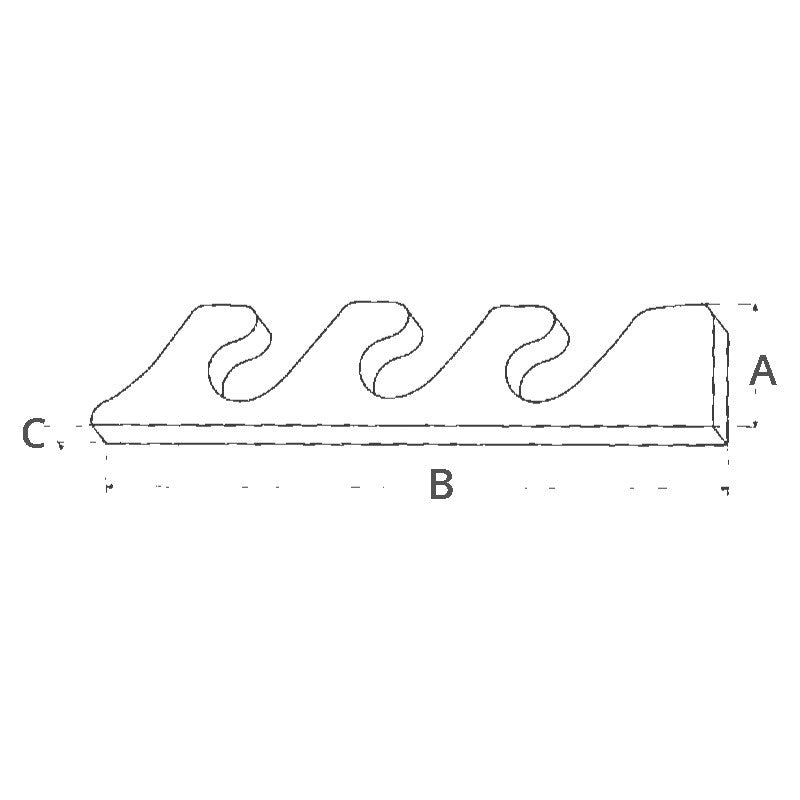 PORTACANNA A PARETE 2 POSTI ROD HOLDER PVC WALL MOUNTED 4 RODS