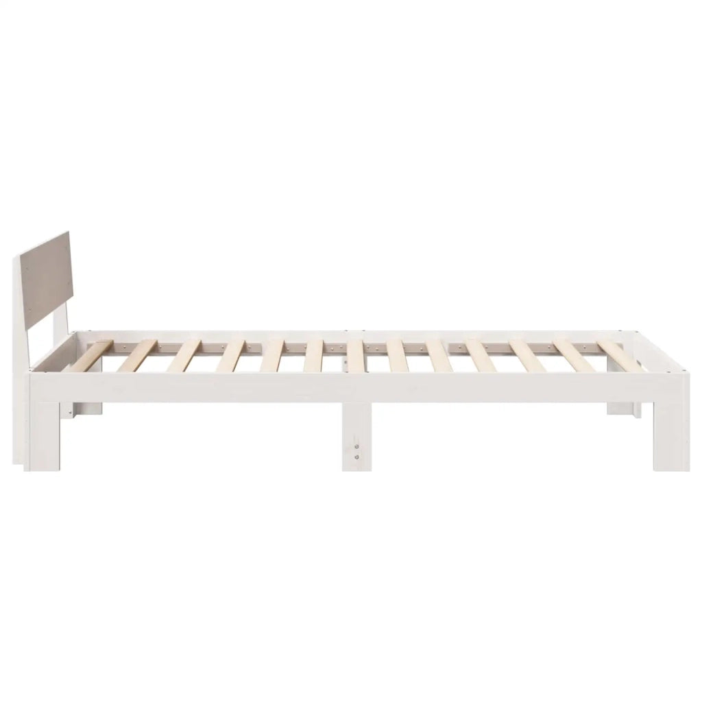 Struttura del letto-Giroletto-Rete del Letto Bianco 90 x 200 cm Pino massello 758007