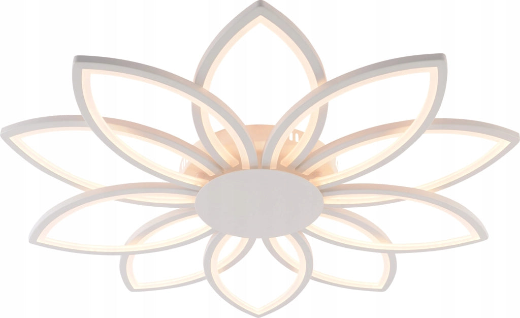 Lampada da soffitto LED fiore bianca 10 luci Vargo