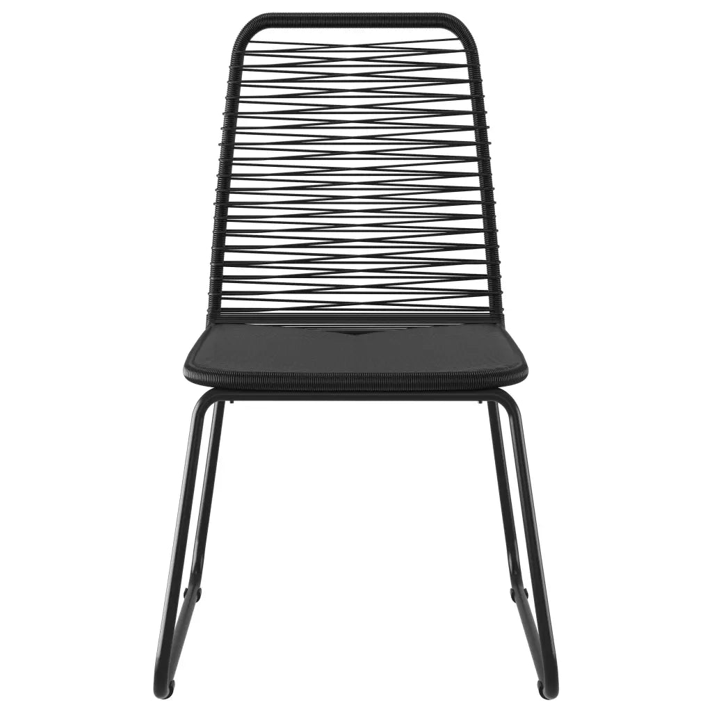 Sedie da Giardino 4 pz in Polyrattan Nero 313112
