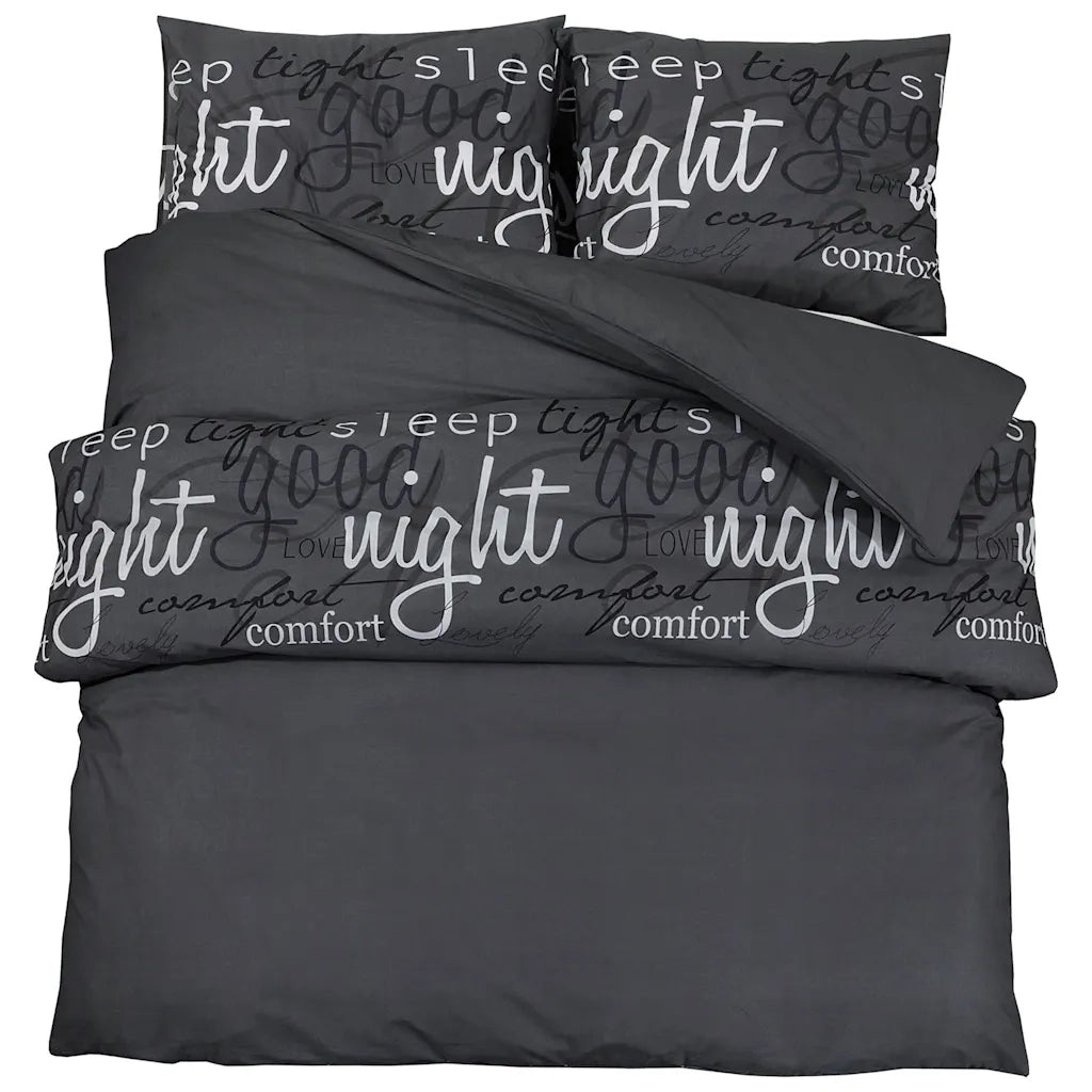Set Copripiumino Nero 225x220 cm in Cotone CFW5756084