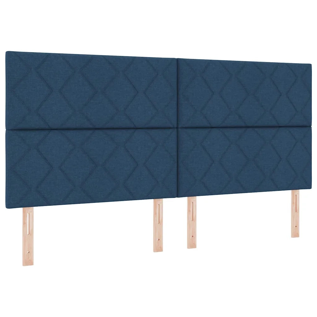 Letto a molle con materasso con led Blu 200 x 200 cm Tessuto 3343783