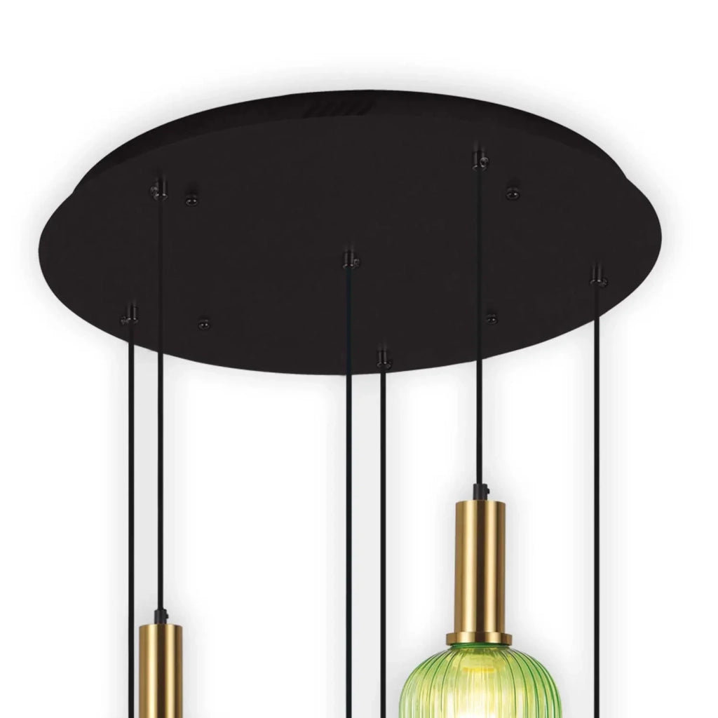 LÚZETE - LÁMPARA DE TECHO 6 LUCES TULIPAS COMBINADAS Ø70 E27 SHELBY
