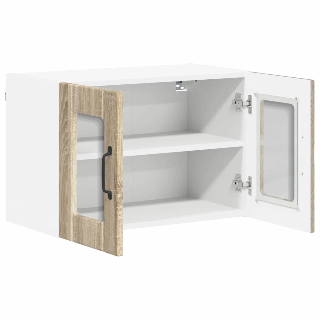 Pensile da cucina | Mobile in vetro da parete LUCCA Rovere Sonoma 60 x 31 x 40 cm