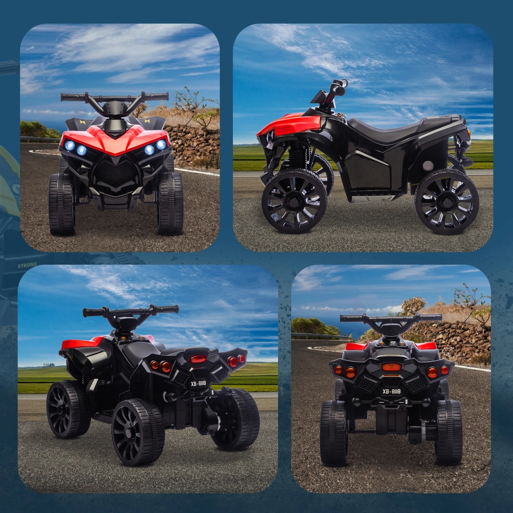 Quad Elettrico per Bambini 6V ¨C zephmum ¨C 70x42x45 cm Rosso